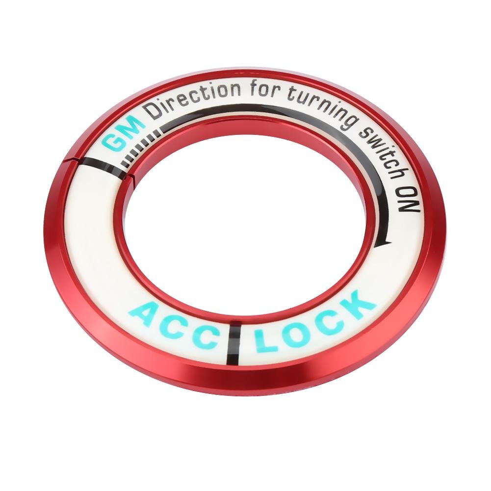 Premium Car Aluminum Alloy Luminous Ignition Switch Cover - Red Key Hole Decoration Ring & Trim for Enhanced Night Visibility | Perfect for Car Interior Customization & Night Driving Safety
