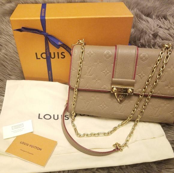 LV Saint Sulpice PM Monogram Empreinte Leather Crossbody Bag for Women - Luxury Designer Handbag for Everyday Use, Travel & Special Occasions
