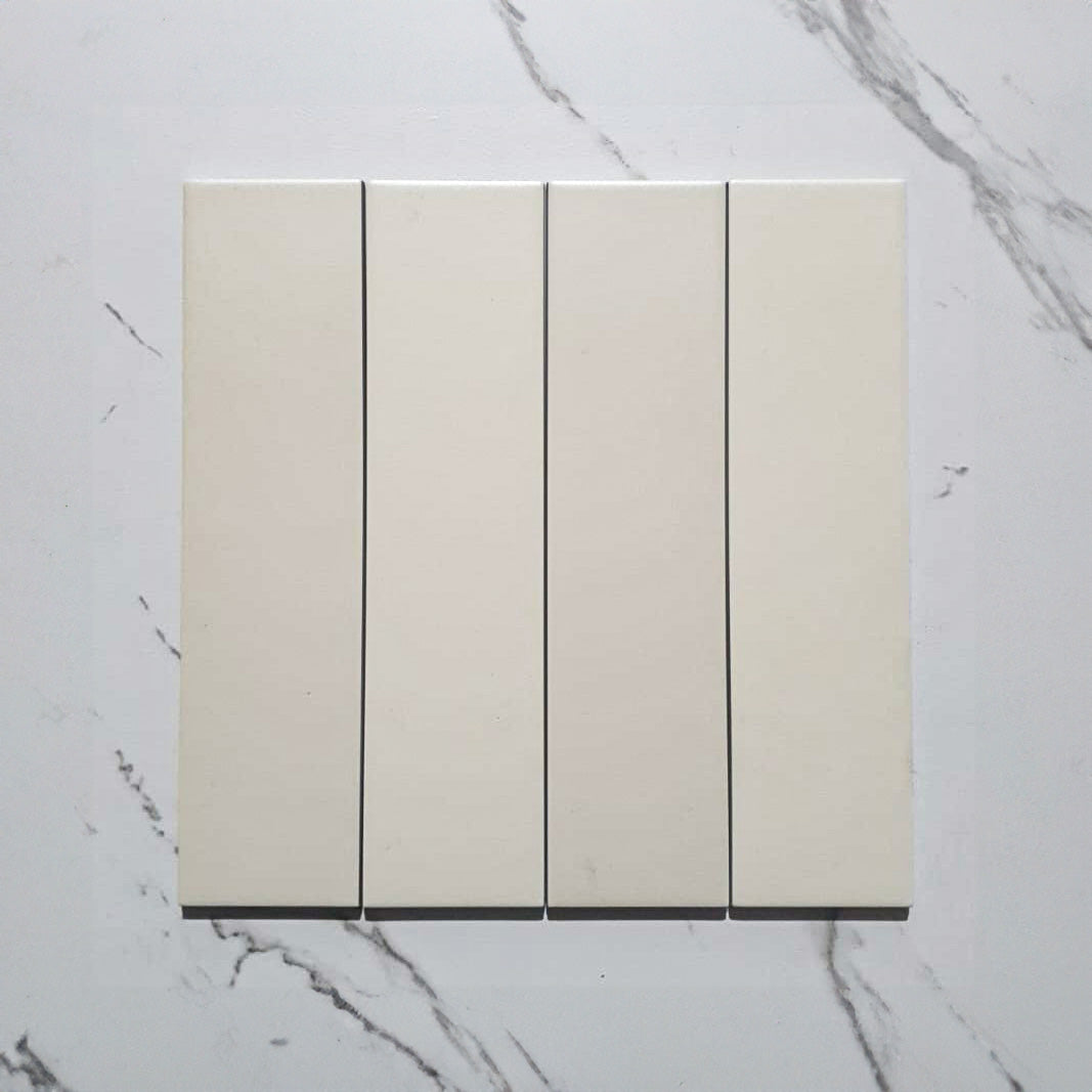 Osaka Mix Shade Ivory 75x300 Matt Subway Tile - Premium Ceramic Wall Tiles for Kitchen Backsplash, Bathroom & Shower Renovation