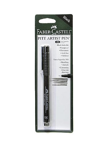 Faber-Castell Pitt Artist Pens Black Extra Superfine - Set of 8 Waterproof India Ink Fineliner Markers for Sketching, Calligraphy & Illustration | Perfect for Artists, Designers & Bullet Journaling
