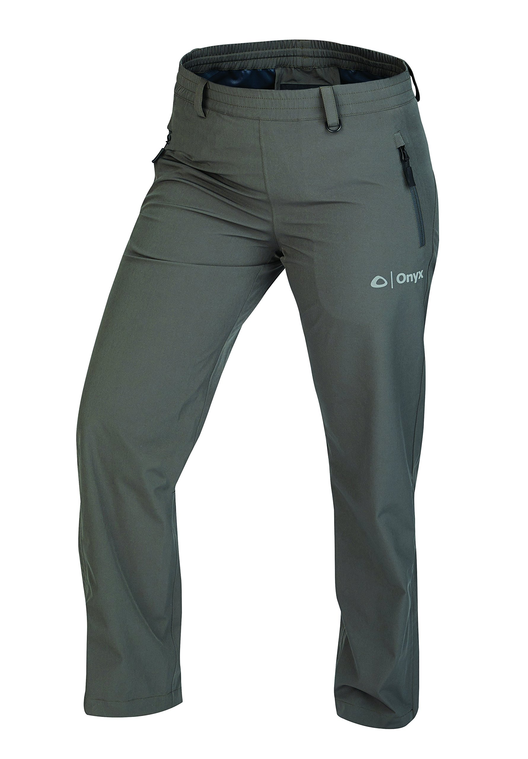 ONYX STR Women's Waterproof Rain Pants - Lightweight Windproof Hiking Pants for Outdoor Activities (Grey) - Perfect for Camping, Hiking & Travel