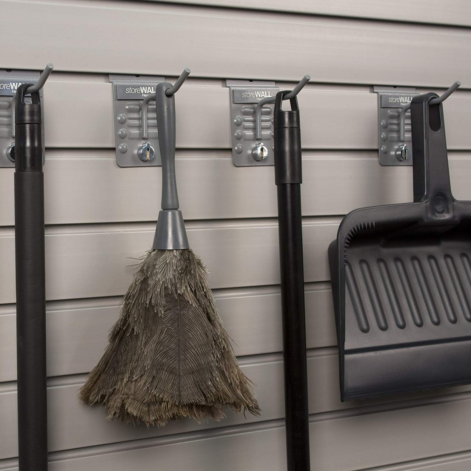 14 Hook Slatwall Accessory Starter Kit Bundle - Retail Display Organizer for Stores, Garages & Home Organization (Wall Mount Hooks for Hanging Tools, Hats & More)