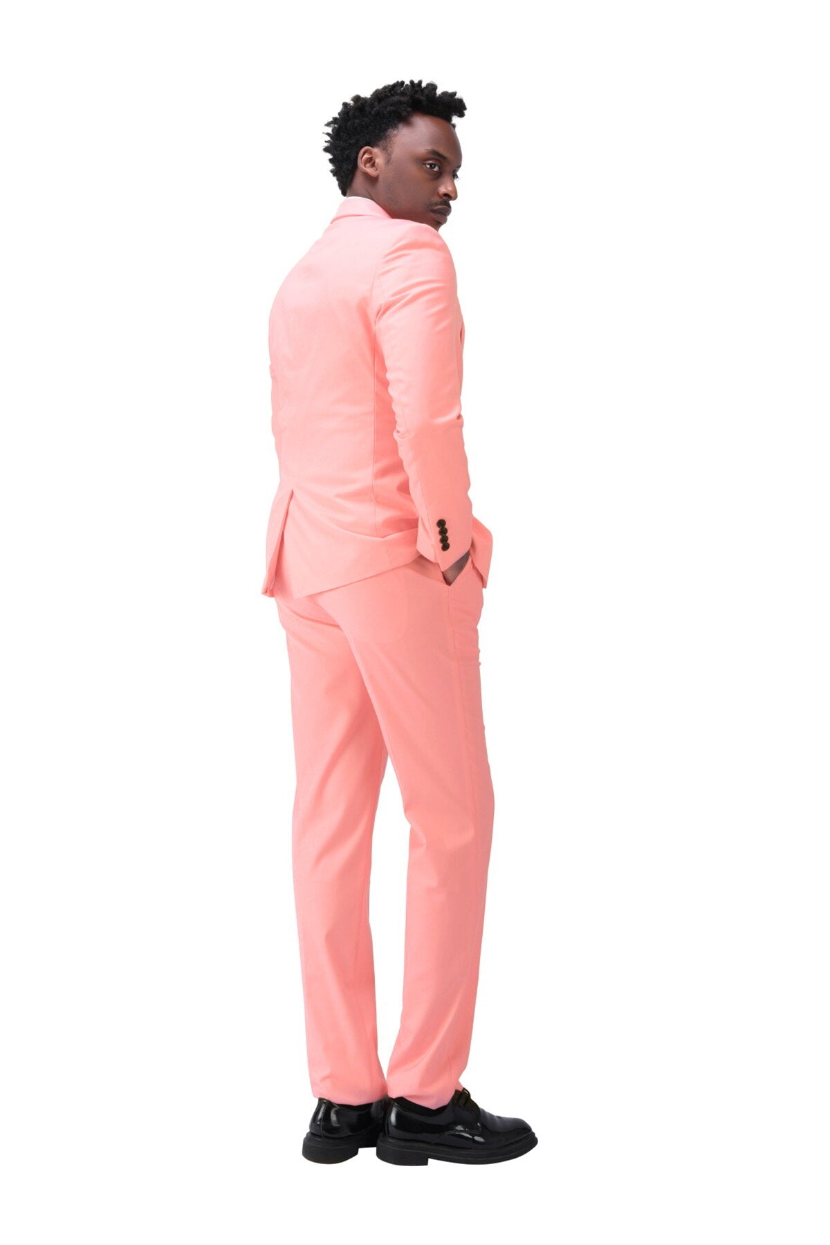 2 Piece Slim Fit Casual Pink Suit for Women - Office Wear & Spring Outfits | Comfortable Blazer & Pants Set for Business & Dating