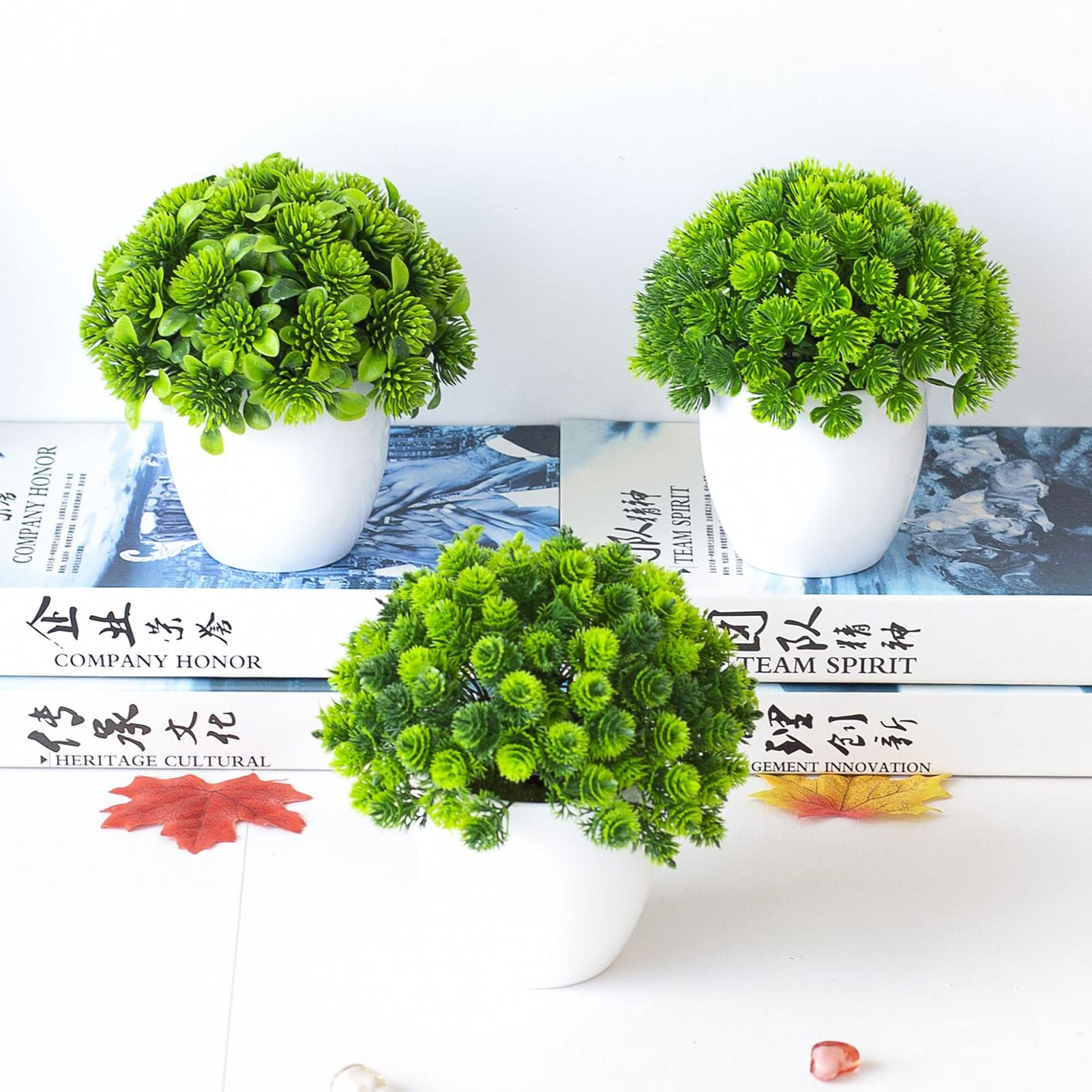 Walbest Mini Artificial Potted Plants - Small Fake Succulents in Pots for Home & Office Decor, Table Centerpieces, Living Room Greening, Desk Decorations (Perfect for Housewarming Gifts & Interior Design)