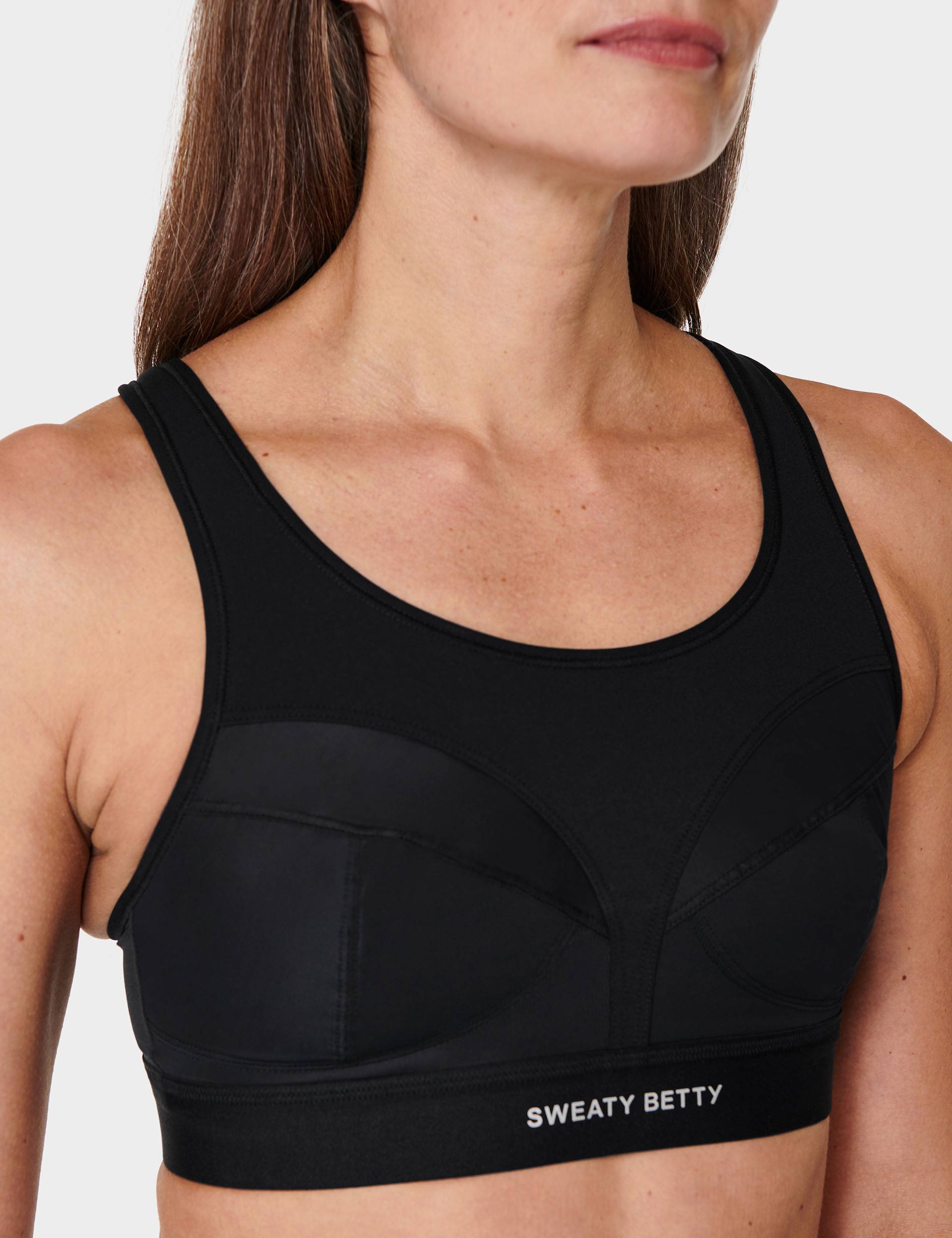 Power Pro Running Bra for Women - High Support Sports Bra - Moisture Wicking & Breathable - Black - Perfect for Running, Gym Workouts & High-Intensity Training