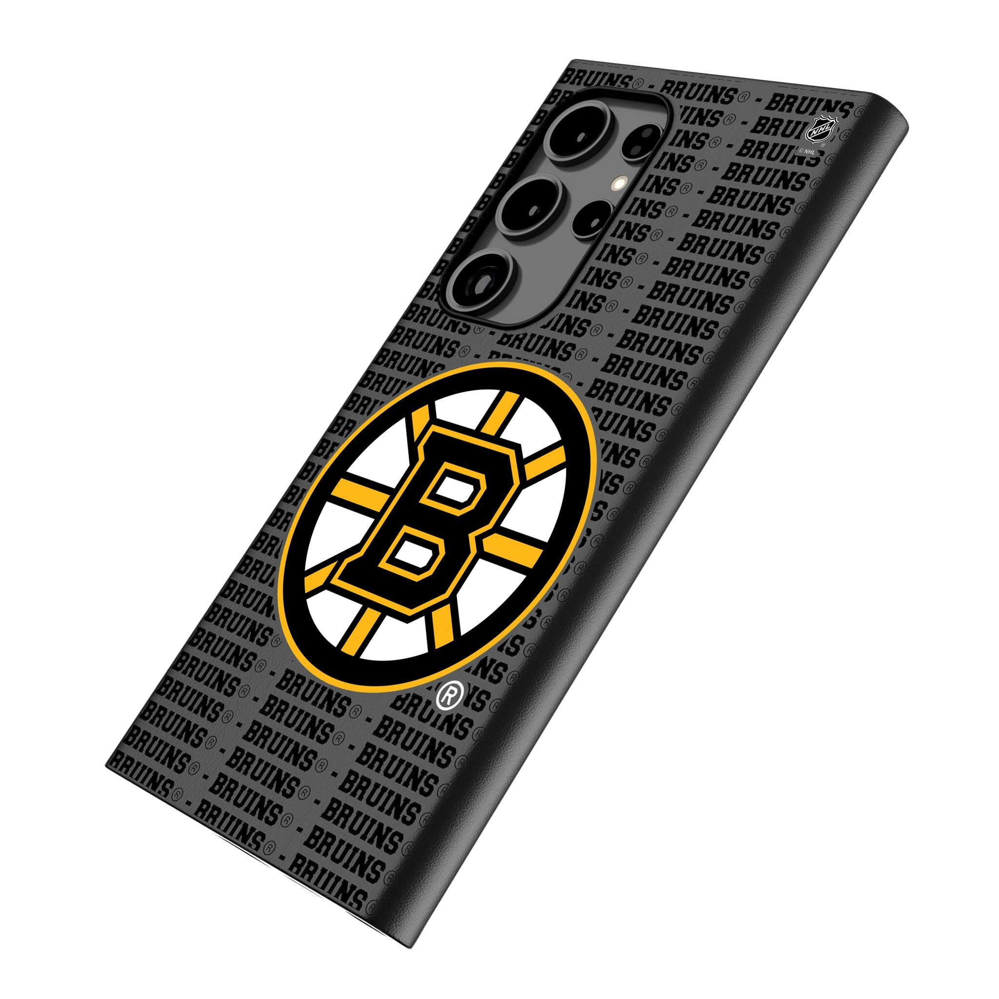 Boston Bruins MagSafe Compatible Phone Case for Samsung Galaxy - Durable Text Design, Perfect for Hockey Fans & Game Day Support