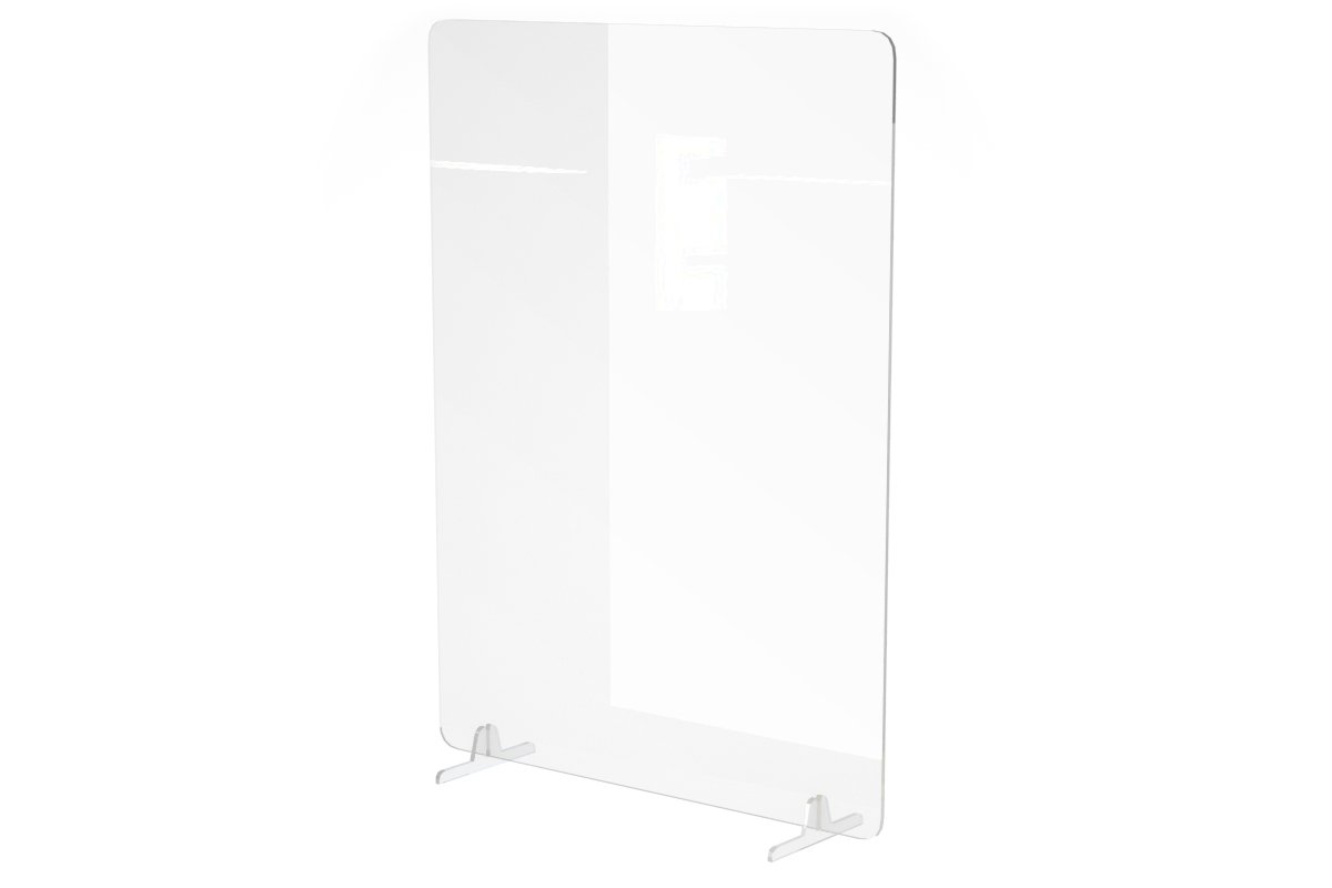 Clear Perspex Value Desk Hygiene Divider - Privacy Screen for Office, School & Home Workspace Protection