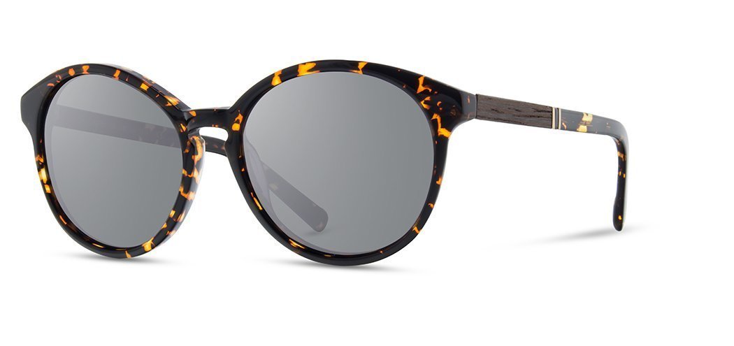 Shwood Bailey Round Acetate & Wood Sunglasses for Men & Women - Vintage Style Polarized UV Protection - Perfect for Outdoor Activities, Beach, Driving & Fashion Accessories