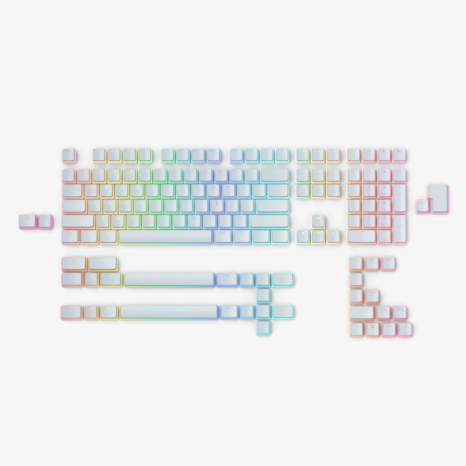 Glorious Aura Keycaps V2 - Premium PBT Double Shot Shine Through Backlit Mechanical Keyboard Keycaps (Black) - Perfect for Gaming, Typing & Custom Keyboard Builds