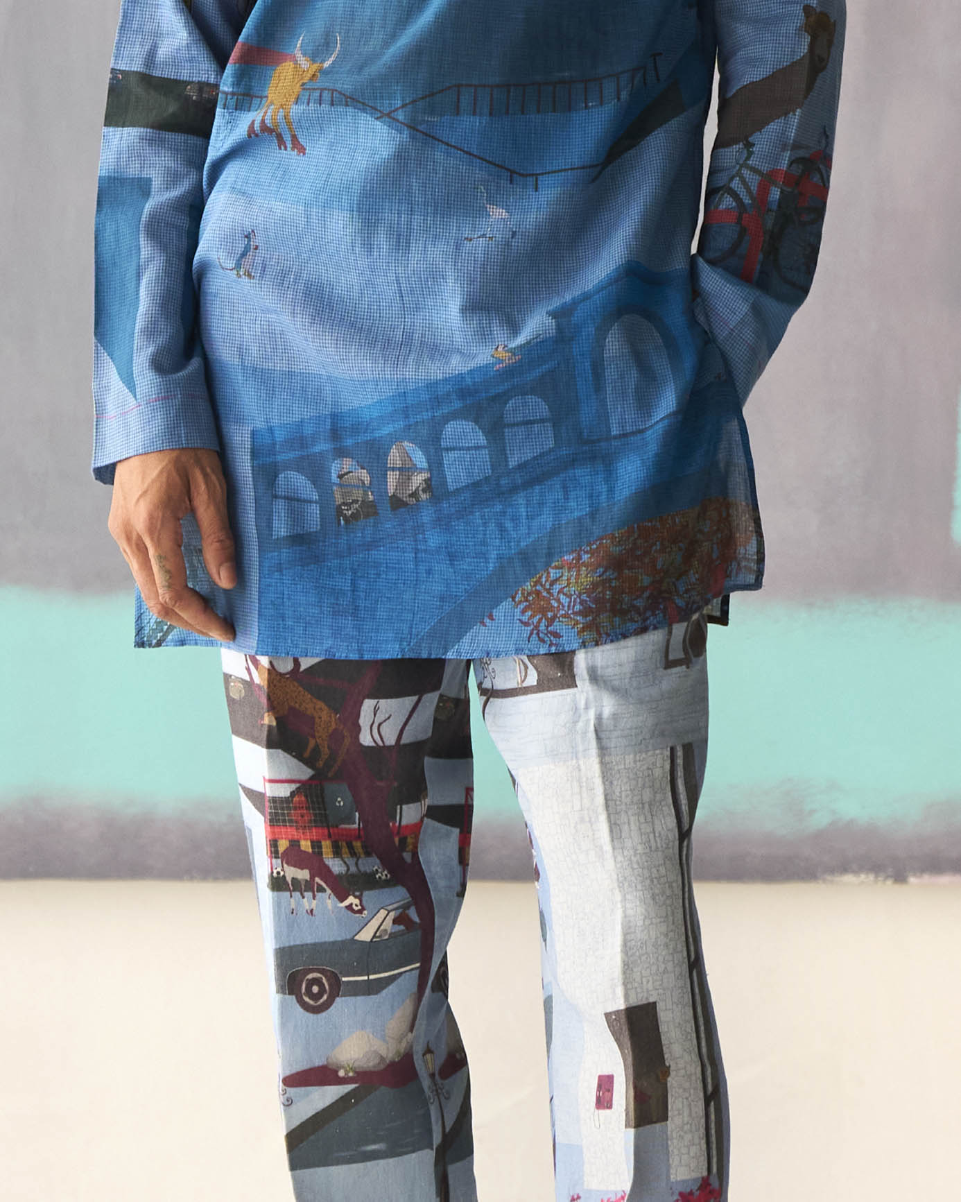 Raahi Linen Trousers for Women - Comfortable Blue Linen Pants for Summer, Travel & Casual Wear | Breathable & Lightweight