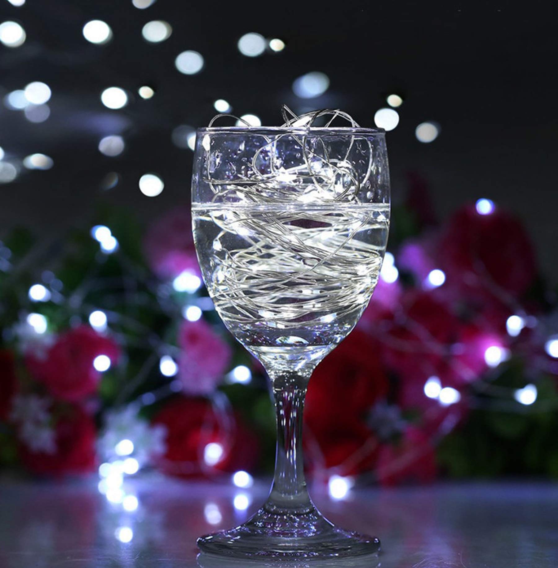 SNOMYRS 200 LED 65.6ft White Solar Fairy Lights Outdoor Waterproof - 8 Lighting Modes Solar String Lights for Backyard, Garden, Wedding, Party, Tree & Fence Decoration (Pure White) - Perfect for Patio, Christmas, Halloween & Outdoor Events