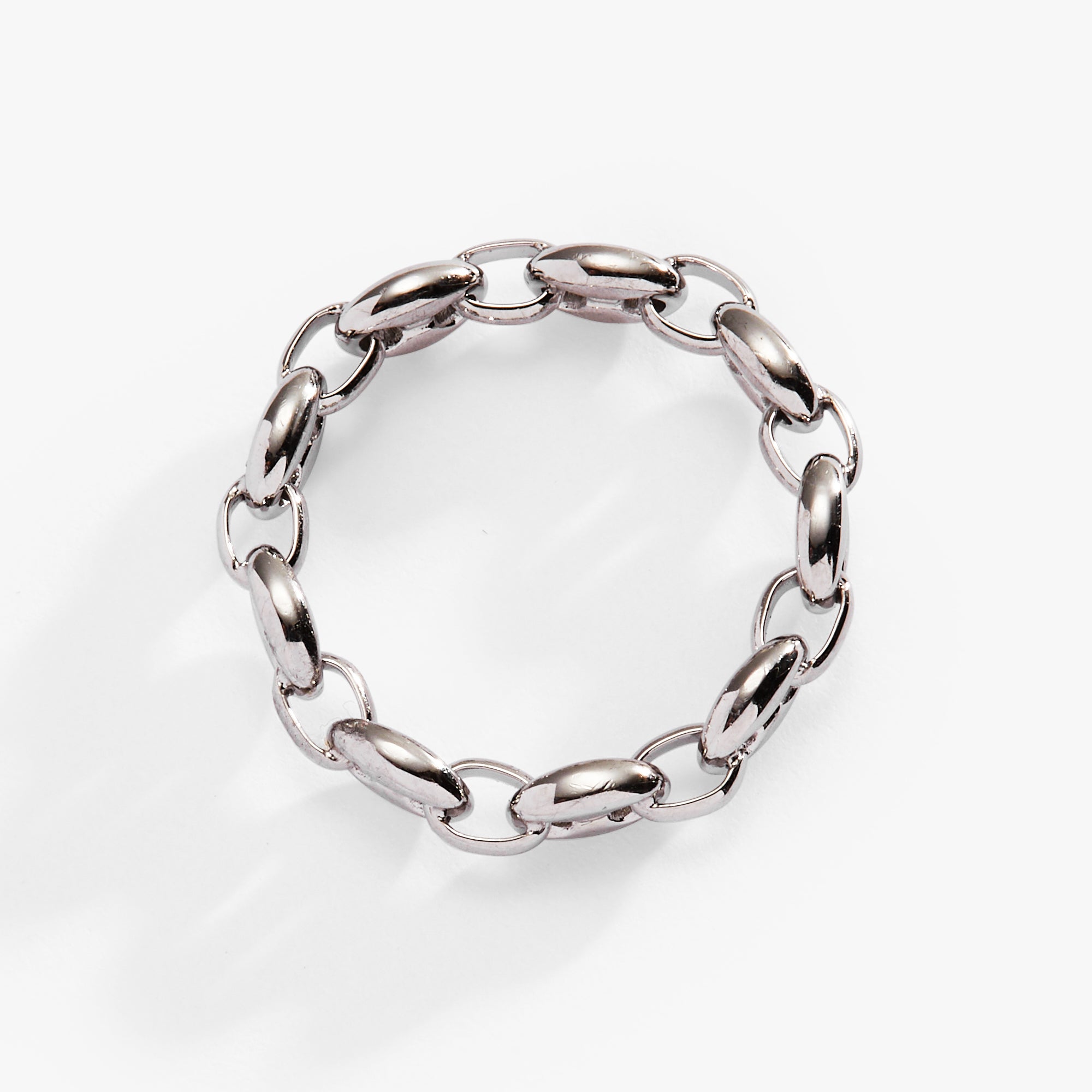 Frozen Mariner Chain Ring - Stainless Steel Pirate Jewelry for Men & Women - Perfect for Costume Parties, Halloween, and Gothic Fashion