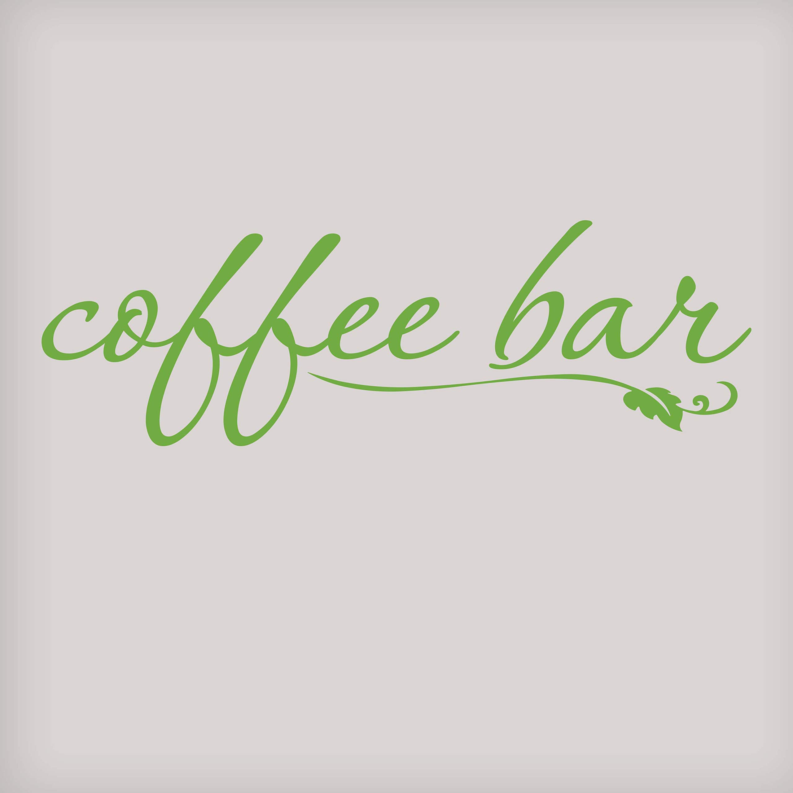 Vinyl Quote Me Coffee Bar Wall Decal - Kitchen & Coffee Shop Wall Decor - Made in USA - 22x7 Inches Light Green - Perfect for Home Cafes, Coffee Bars & Kitchen Decor