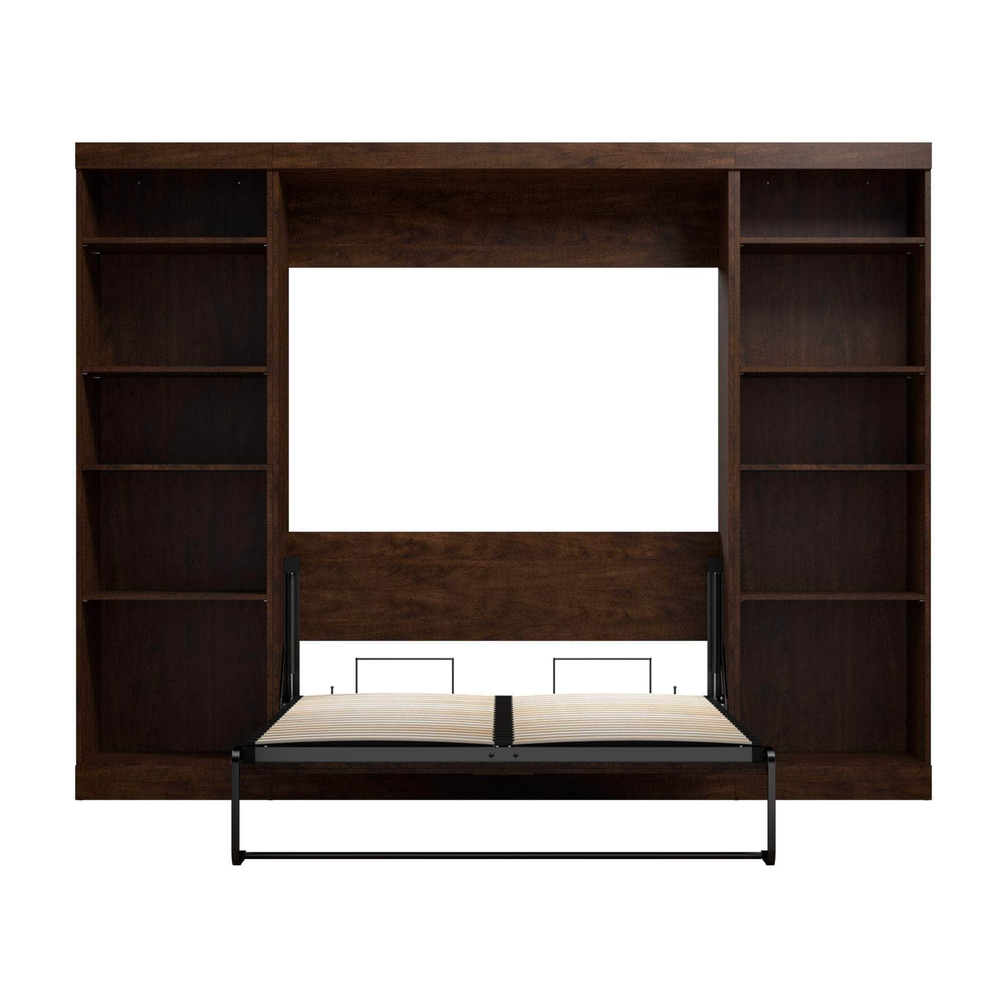 Space-Saving Full Murphy Bed with 2 Storage Units (109W) - 7 Color Options for Home, Office, or Guest Room Use