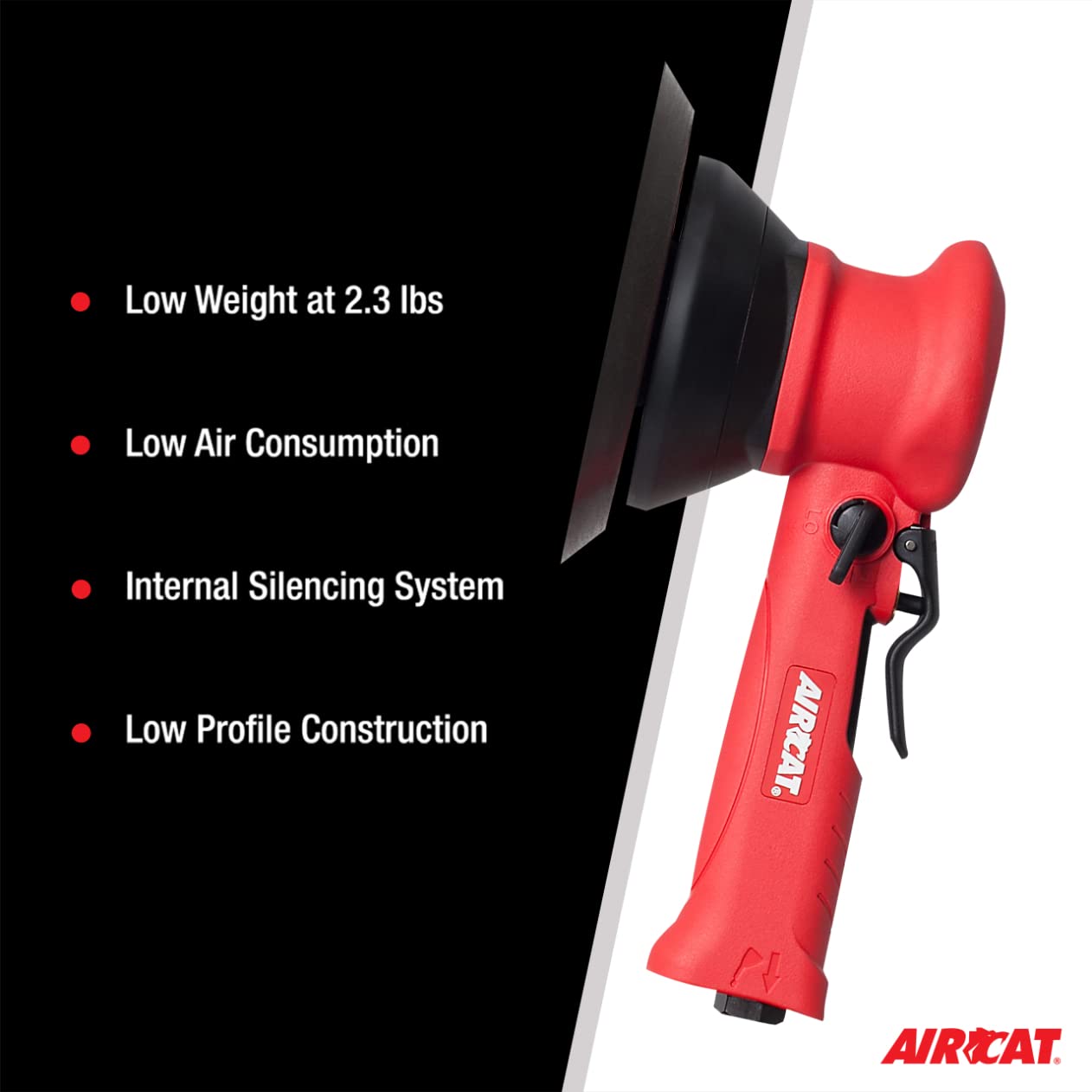 Aircat 6310 6-Inch Composite Dual Action Sander with PSA Pad - Perfect for Automotive Detailing, Woodworking & Metal Finishing