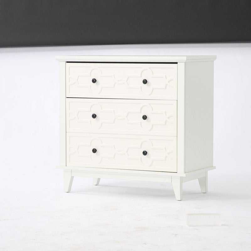 Modern Nightstand with 3 Drawers - 31.5