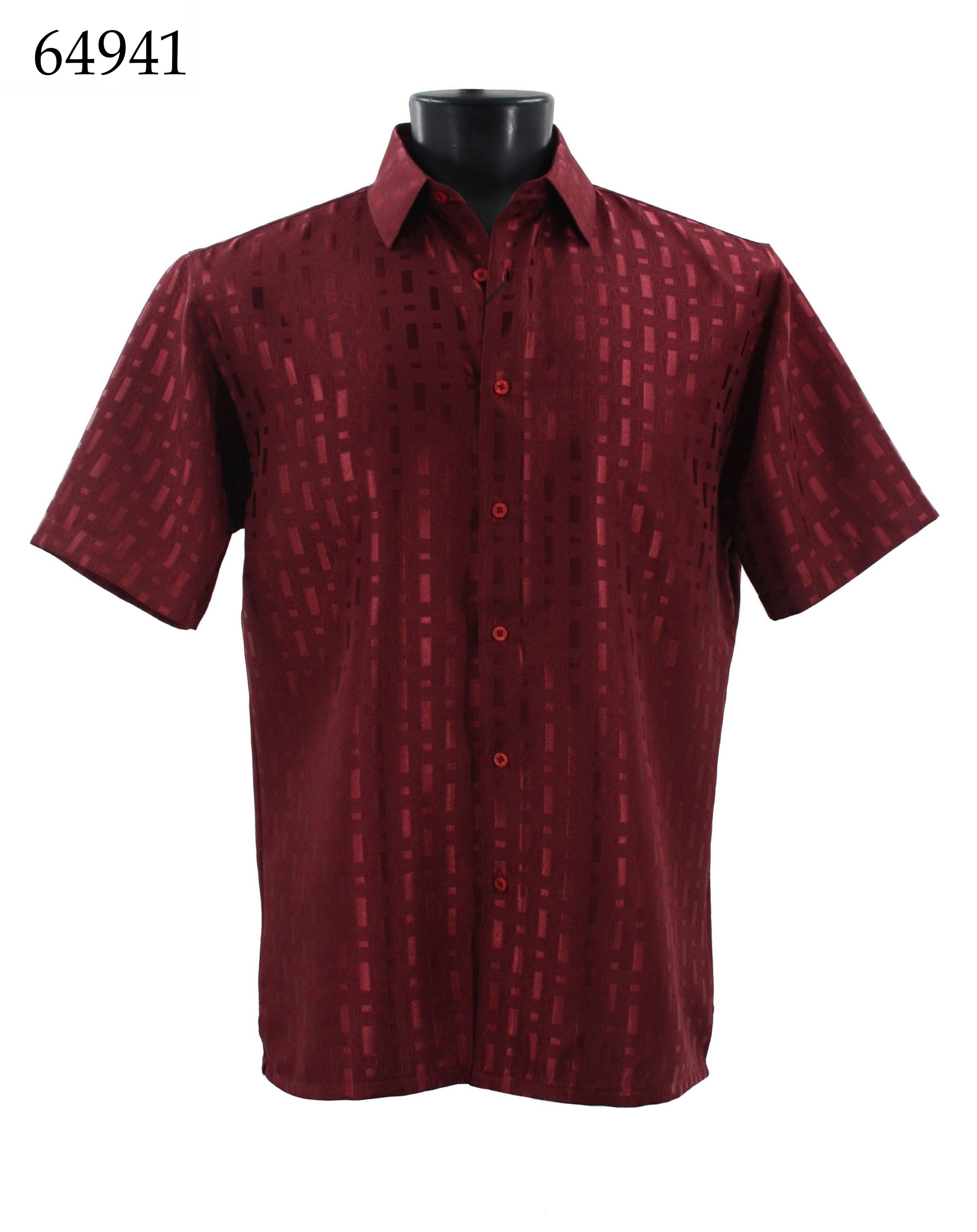 Bassiri Men's Casual Short Sleeve Shirt 64941 - Breathable Cotton Button Down Shirt for Summer, Outdoor Activities & Office Wear