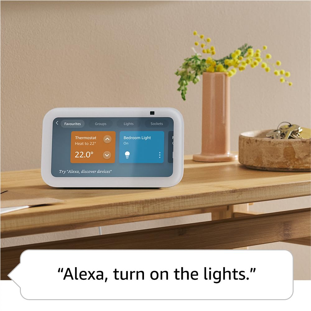 Echo Show 5 (2nd Gen, 2023 Release) - Smart Display with Alexa, HD Touchscreen & Enhanced Sound - Charcoal - Perfect for Bedroom, Kitchen & Home Office