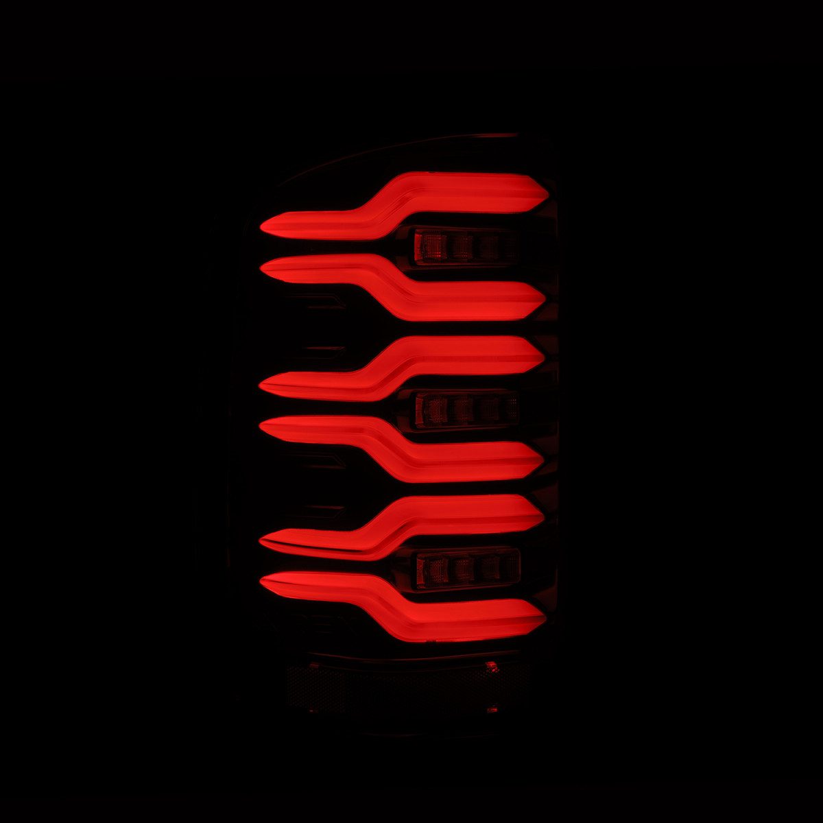 14-18 GMC Sierra 1500/2500HD/3500HD LUXX Series LED Tail Lights Alpha Black - High Performance LED Brake Lights for Truck & Off-Road Driving