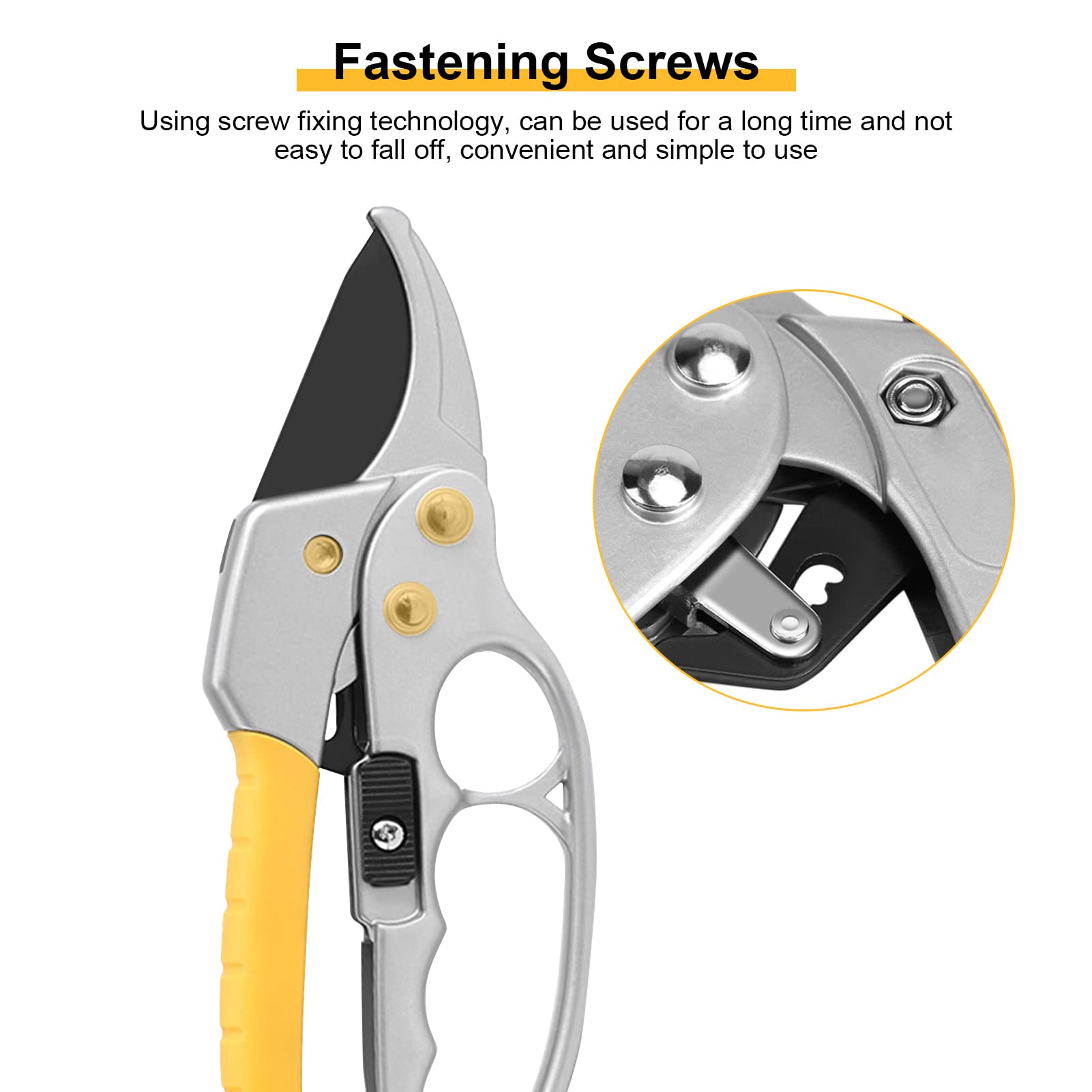 Professional High Carbon Steel Pruning Shears - Sharp Garden Clippers & Hand Pruners for Trimming Branches, Plants, and Shrubs | Ideal for Gardening, Landscaping, and Yard Maintenance