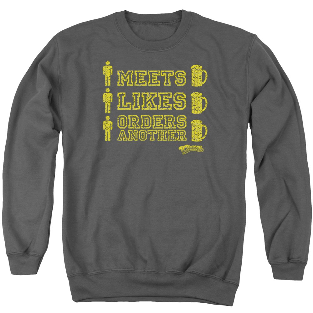 Cheers Man Meets Beer Unisex Crewneck Sweatshirt for Men & Women - Casual Comfort Wear for Pub Nights, Parties & Gifting