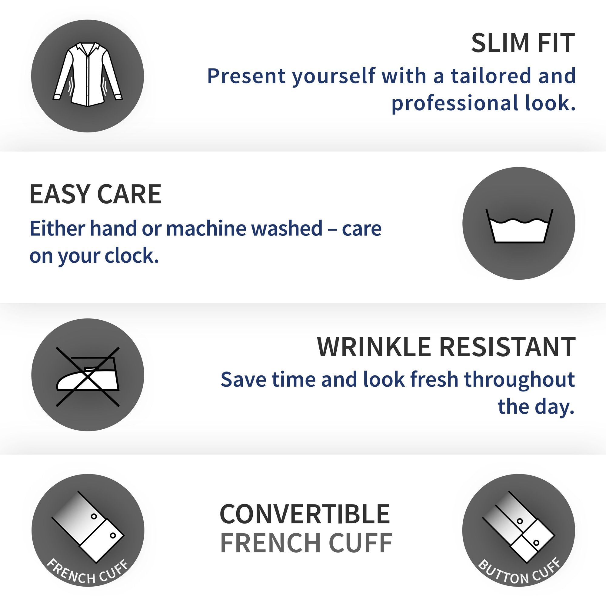Labiyeur Men's Slim Fit Spread Collar French Cuff Long Sleeve Formal Dress Shirt for Business, Office & Special Occasions - Premium Cotton Button Down Shirt for Weddings, Interviews & Professional Events