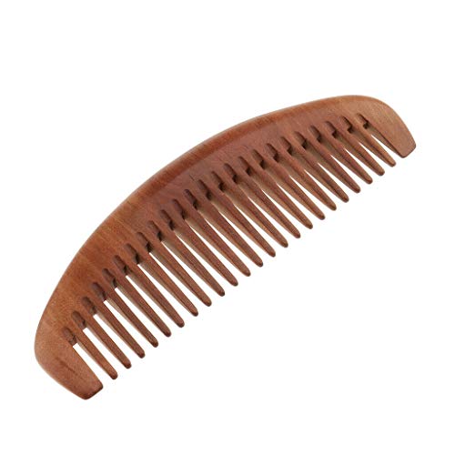 Natural Peach Wood Comb - Anti-Static Hair Brush with Wide Teeth for Gentle Scalp Massage | Perfect for Detangling, Styling & Promoting Healthy Hair Growth at Home or Salon