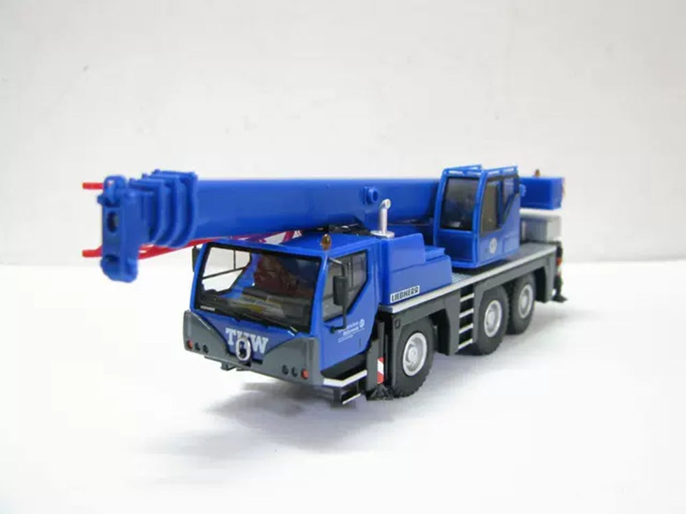 1:87 Scale Herpa Liebherr LTM 1045/1 German Federal Technical Relief Agency Diecast Crane Model - Mini Construction Vehicle Toy for Collectors & Hobbyists | Perfect for Display, Gifts & Diorama Scenes