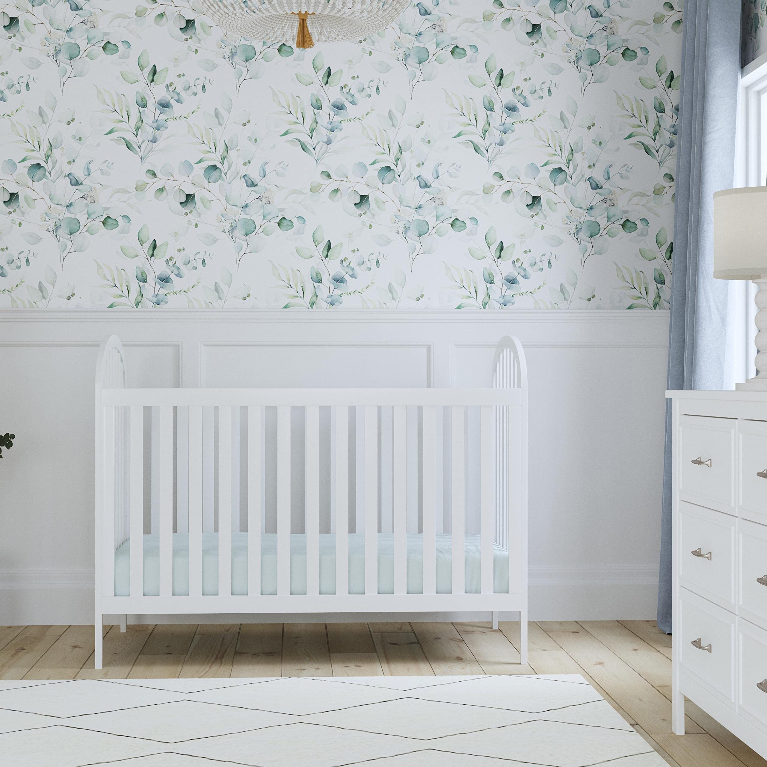 DaVinci Beau 3-in-1 Convertible Baby Crib to Toddler Bed & Daybed - GREENGUARD Gold Certified, Adjustable Mattress Heights (4 Levels), Easy Assembly - White - Perfect for Nursery, Bedroom & Guest Room