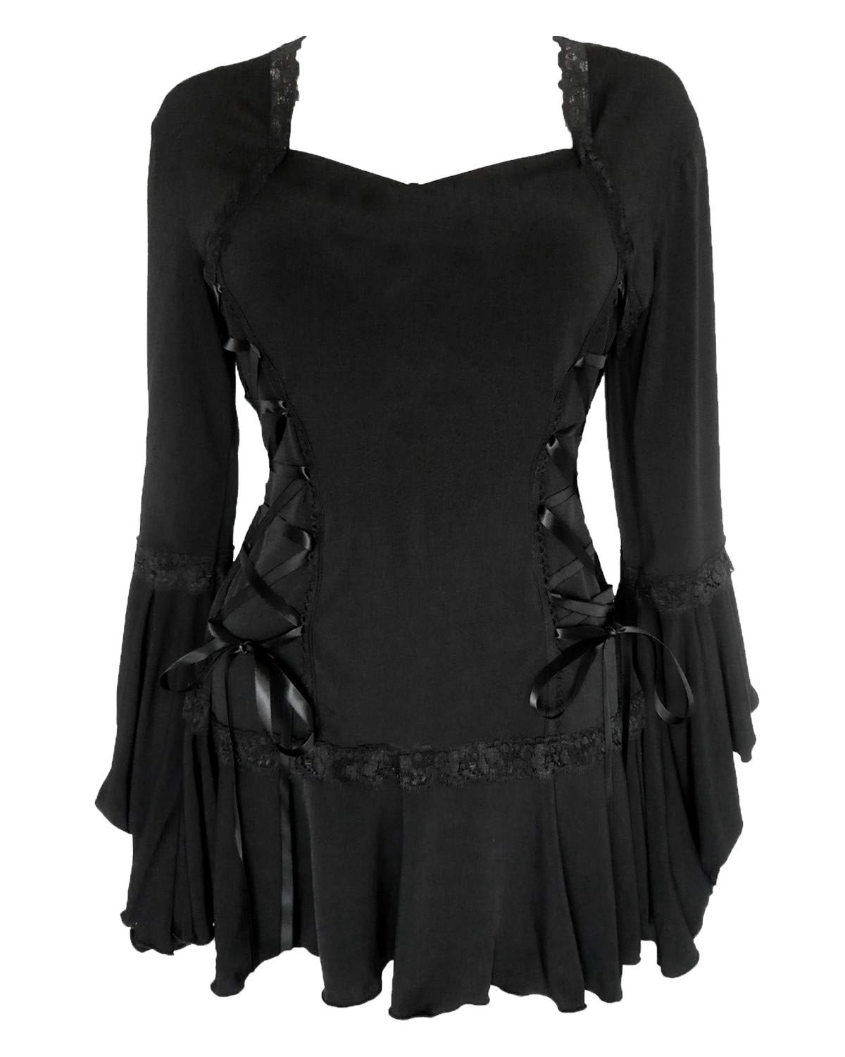 Victorian Gothic Black Lace Bolero Corset Top for Women - Steampunk Romantic Blouse for Cosplay, Festival & Gothic Fashion