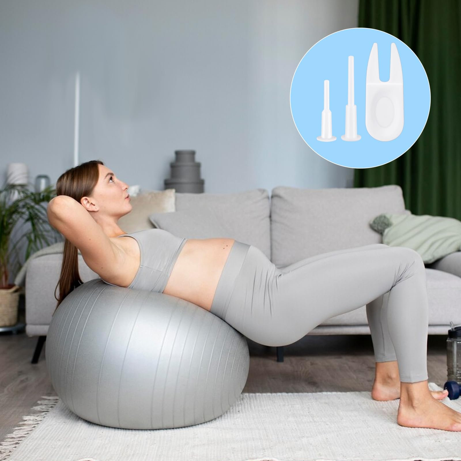 12-Piece Exercise Ball Plug Replacement Kit - Yoga Ball Fitness Air Stopper Plug Pin Adapter Set for Inflatable Exercise Balls, Beds & Pools - Perfect for Gym, Home Workouts & Water Activities