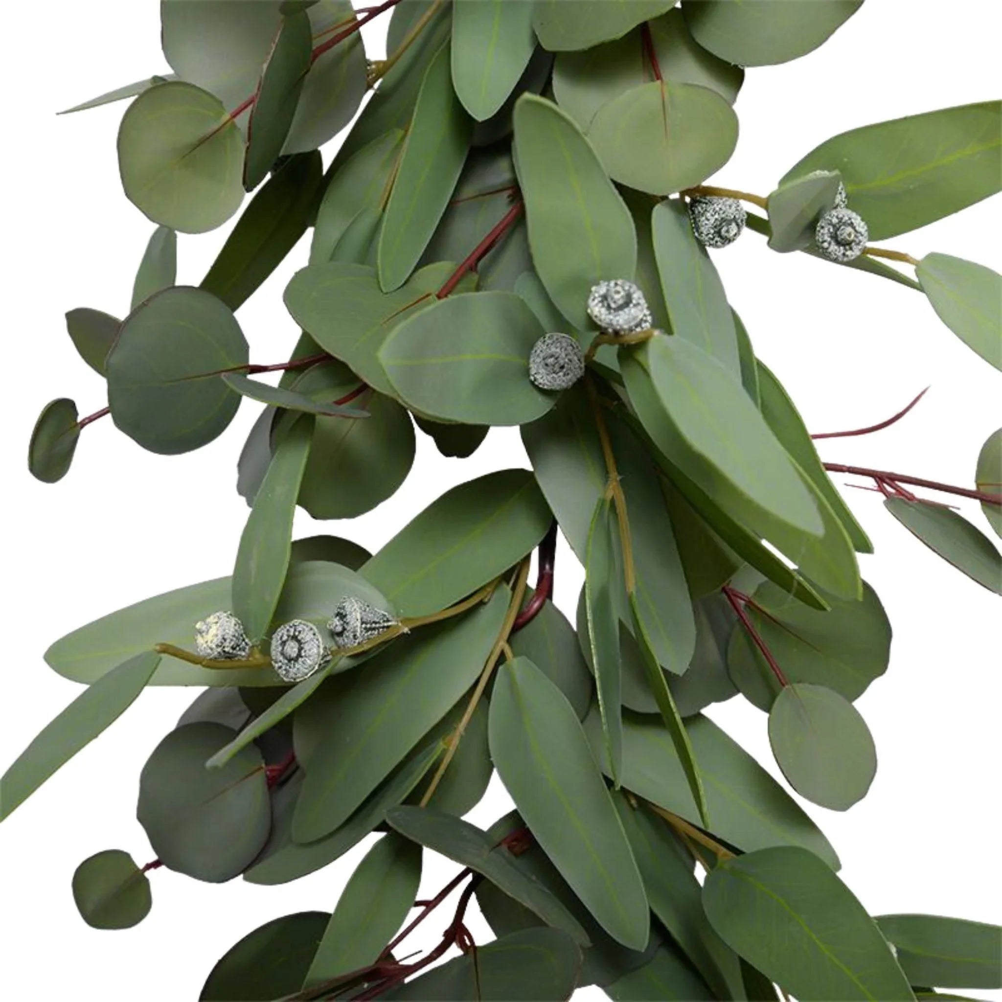 6' Artificial Eucalyptus Leaf Christmas Garland - Perfect for Holiday Decor, Mantel, Staircase & Table Centerpiece