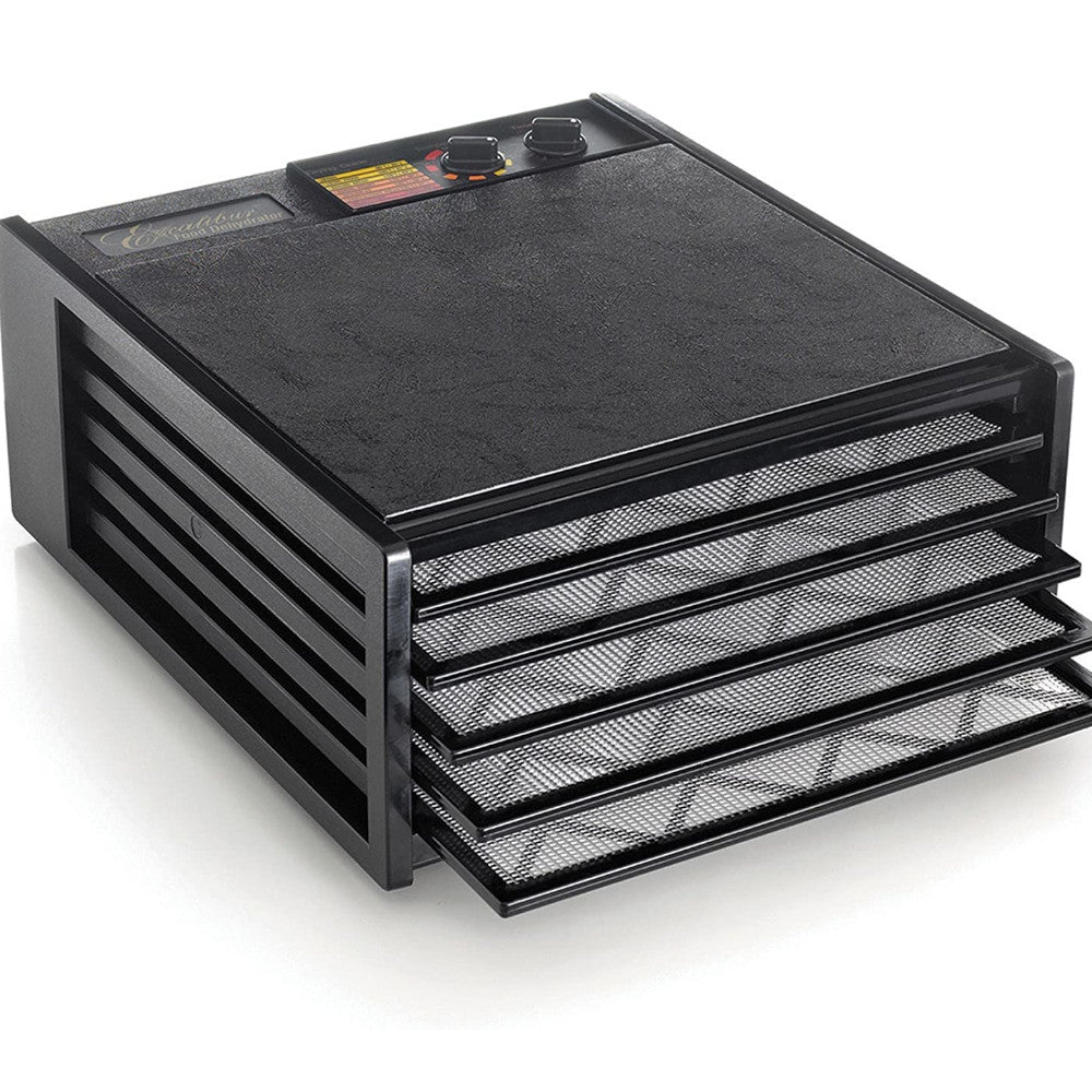 EXCALIBUR 5-Tray Electric Food Dehydrator with Adjustable Temperature & 26-Hour Timer - Refurbished with Home Essentials Warranty (Model 3526TB) - Perfect for Drying Fruits, Vegetables, Jerky & Herbs at Home