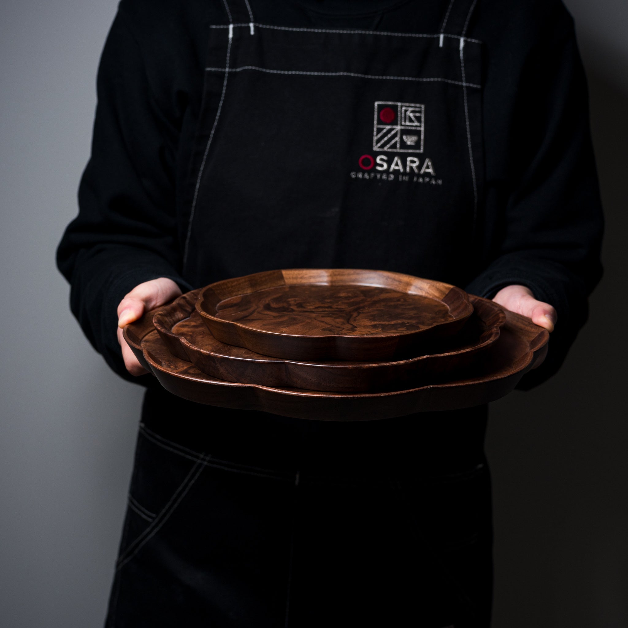 Handmade Premium Dark Brown Walnut Wood Tray - Elegant Serving Tray for Coffee, Tea, and Breakfast in Bed - Perfect for Home Decor and Gift Giving