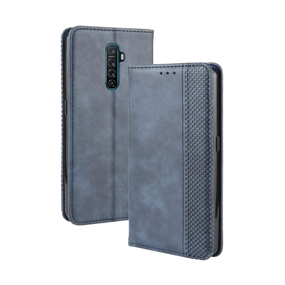 Oppo Reno Ace Case PCLM10 - Premium PU Leather Flip Cover with Card Slots, Blue | Slim Protective Phone Case for Oppo Reno Ace | Perfect for Work, Travel & Everyday Use