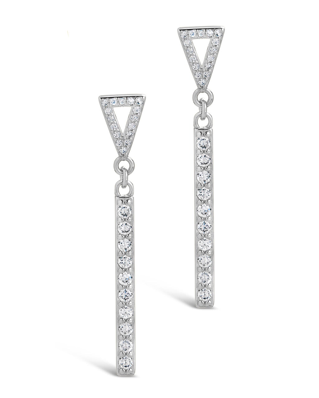 Kiki CZ Drop Stud Earrings for Women - Sparkling Cubic Zirconia Dangle Earrings for Party, Wedding & Everyday Wear