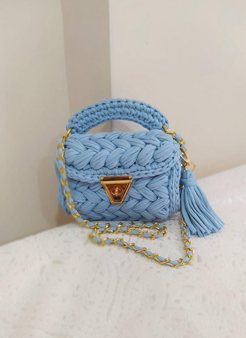 Handmade Crochet Evening Clutch Bag for Women - Elegant Orange Knitted Wedding Party Purse, Small Flap Formal Crossbody Handbag | Perfect for Summer Beach, Cocktail Parties & Special Occasions