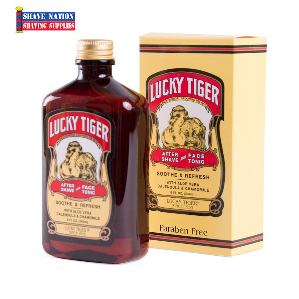 Lucky Tiger After Shave & Face Tonic for Men - Soothing Post-Shave Balm with Natural Ingredients - Perfect for Daily Skincare & Beard Care Routine