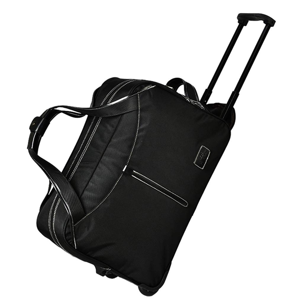Waterproof Rolling Duffle Bag - Wheeled Weekender Overnight Bag for Business Travel & Carry On Luggage | Soft Tote Suitcase with Wheels (Black) | Perfect for Weekend Getaways, Business Trips & Airplane Carry-On