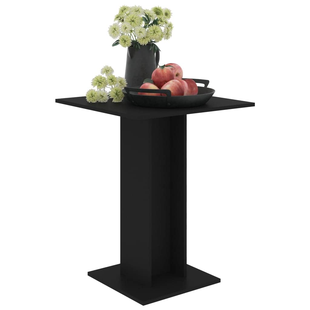 23.6x23.6x29.5 Inch Black Bistro Table - Bar Height Kitchen & Dining Table for Home, Cafe, Restaurant - Perfect for Breakfast Nook, Patio & Small Space Dining
