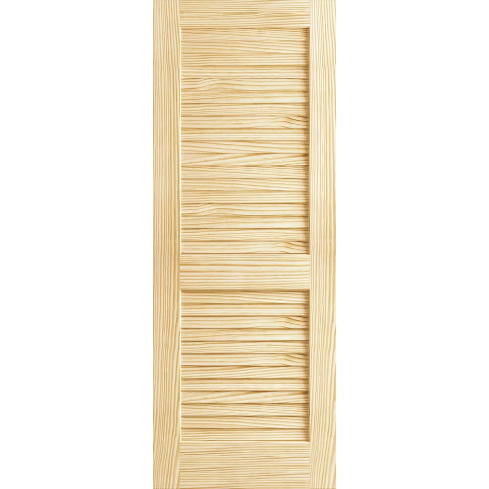 Unfinished Plantation Louver Door 28x96x1.375 Inches - Interior Passage Door with Adjustable Slats for Bedroom, Closet & Bathroom Ventilation