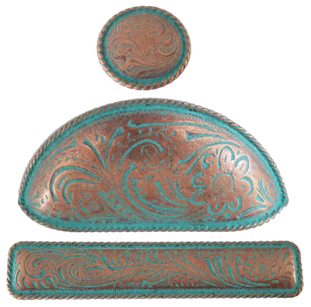 Set of 24 Vintage Americana Copper Patina Drawer Knobs - Perfect for Farmhouse Cabinets, Dressers & DIY Furniture Upcycling
