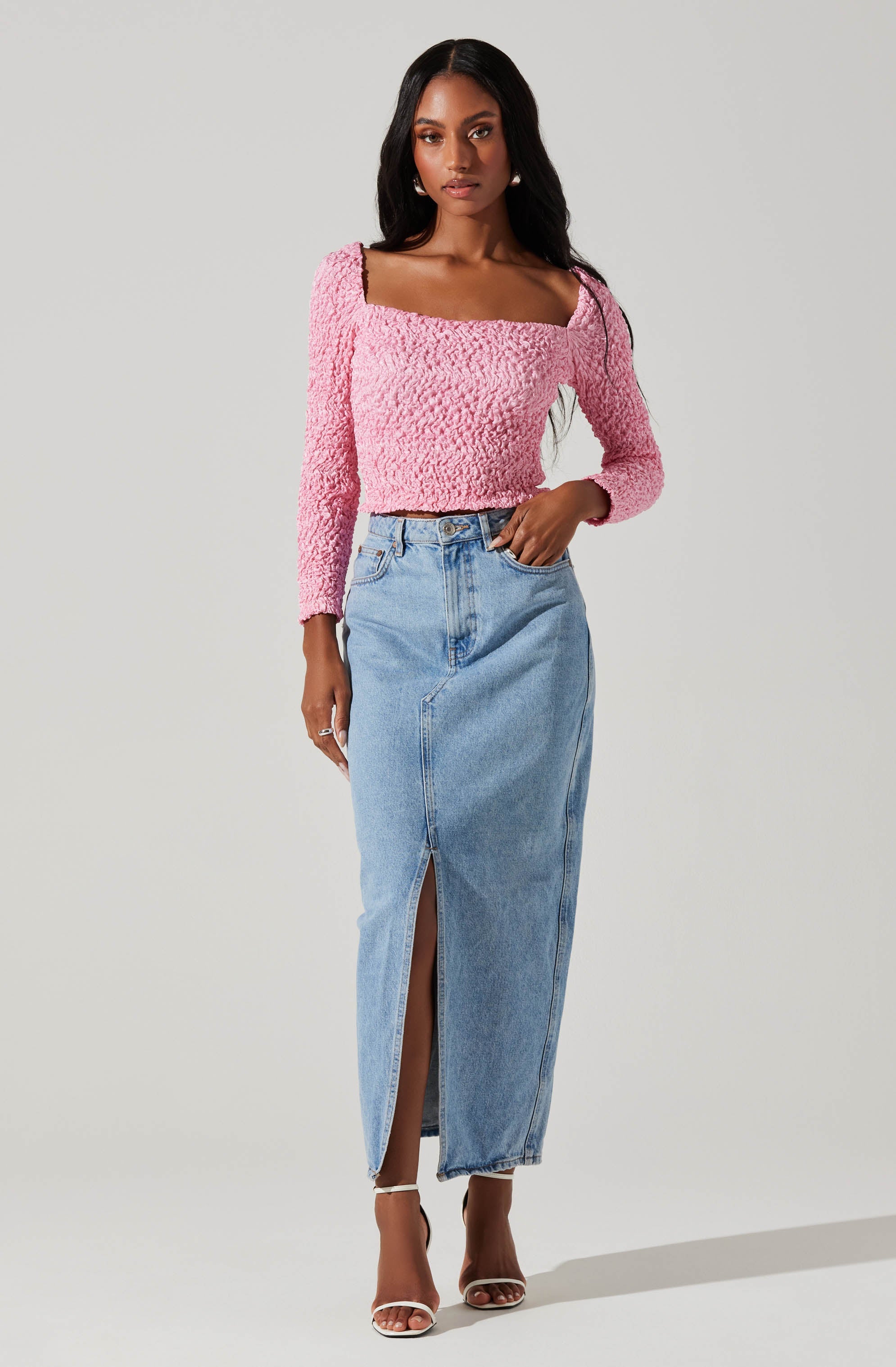 Sorrel Cropped Long Sleeve T-Shirt for Women - Stylish Casual & Party Wear - Perfect for Date Nights, Brunch & Layering Outfits