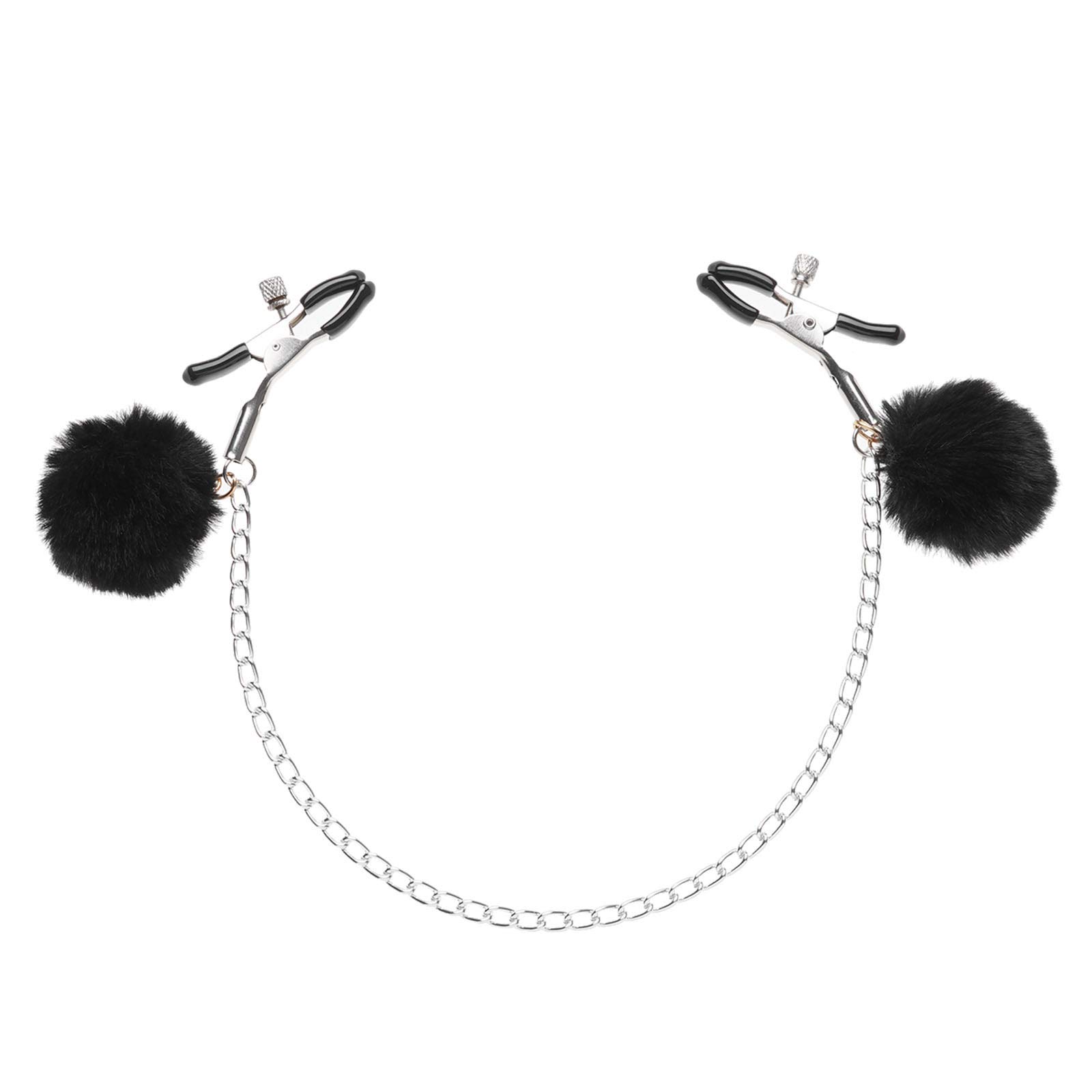Zaldita Non-Piercing Nipple Clips with Plush Balls - Couple Flirting Toy for Sensual Massage