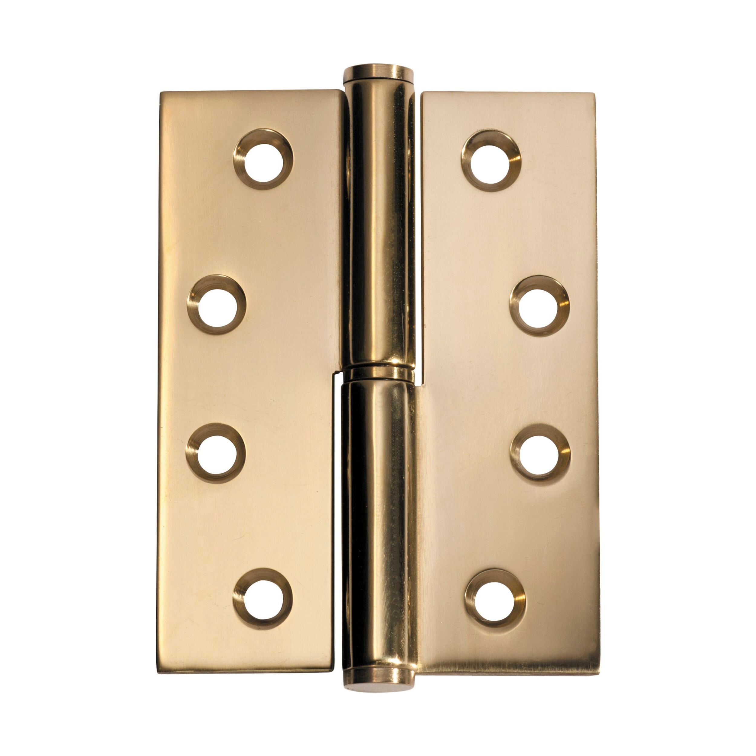 2496 Hinge Lift Off Left Hand Polished Brass H100xW75mm - Premium Cabinet Hardware for Kitchen, Bathroom & Furniture Doors