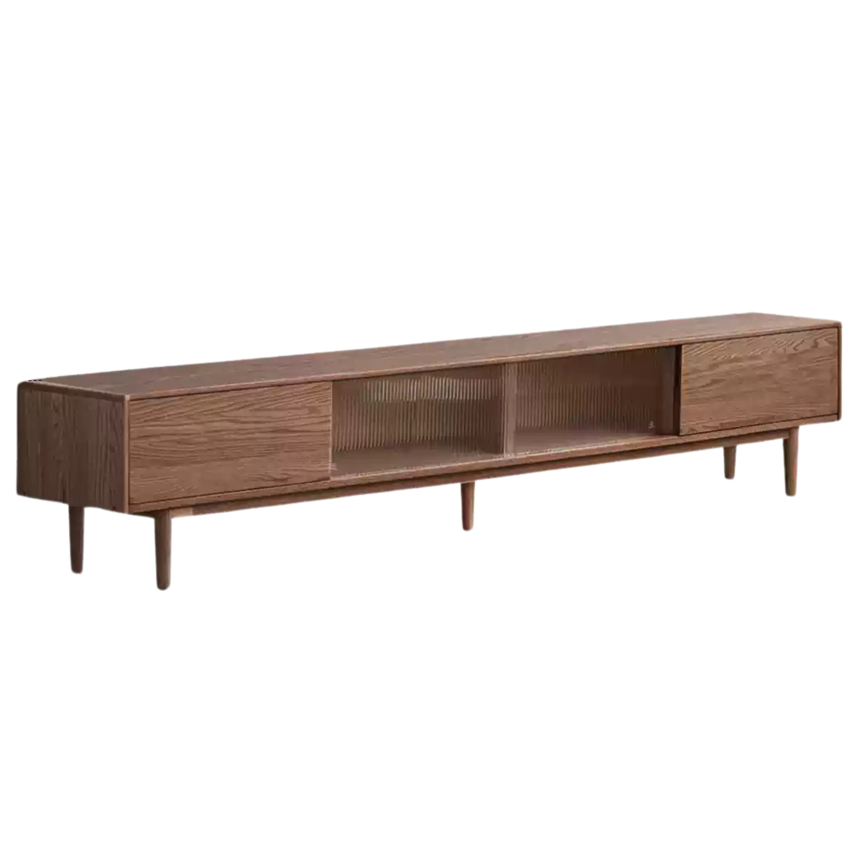 Solid Oak Wood Modern Minimalist TV Stand Floor Cabinet - Perfect for Living Room, Bedroom & Home Theater Setup