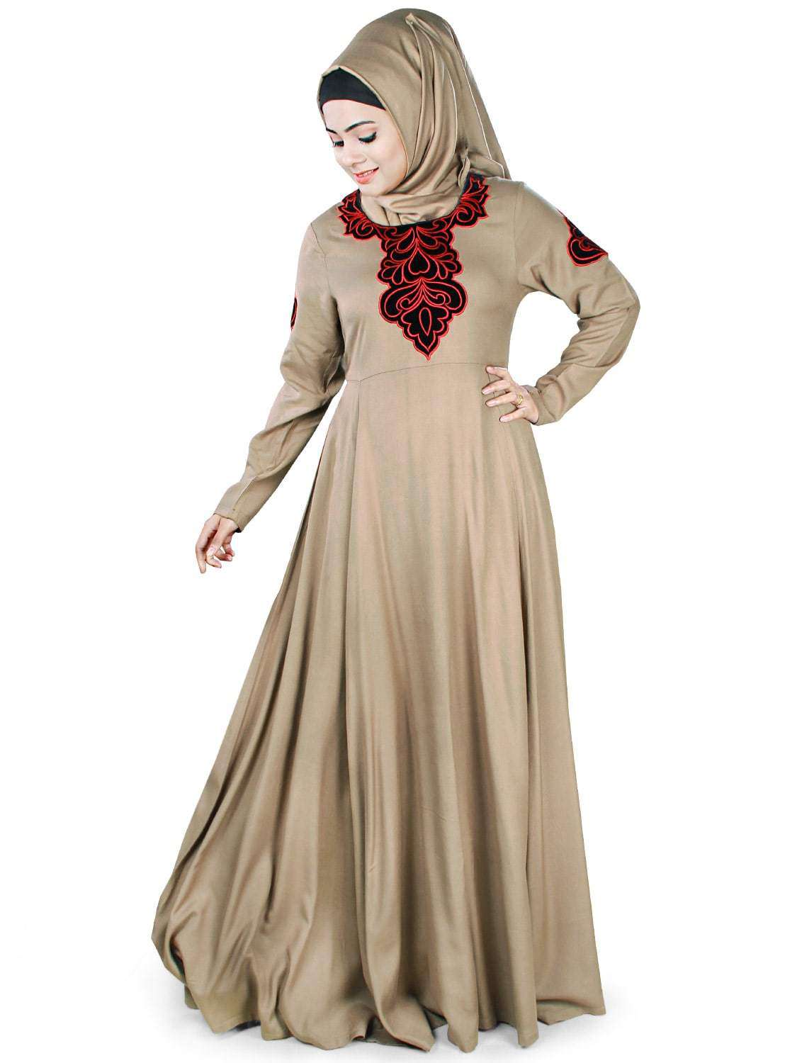 Elegant Arzu Rayon Abaya Dress for Women - Modest Islamic Prayer Gown - Perfect for Mosque, Eid, and Special Occasions