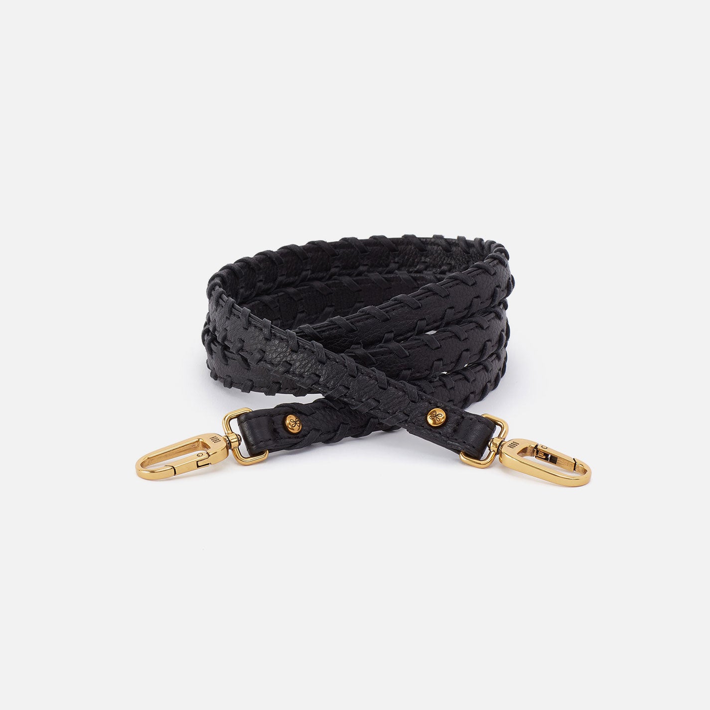 Pebbled Leather Thin Braided Strap - Black | Stylish & Durable for Handbags, Purses & Accessories | Perfect for Everyday Use & Fashion Outfits