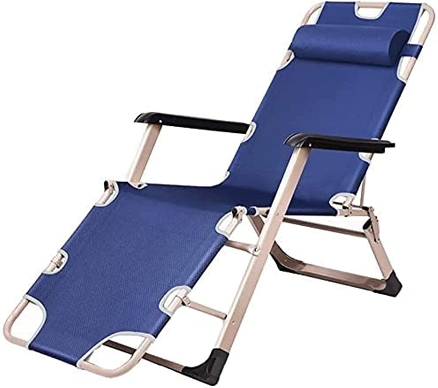 Zero Gravity Folding Sun Lounger Chair - Adjustable Reclining Patio Chair for Backyard, Pool & Beach | Outdoor Relaxation Blue Sloping Recliner | Perfect for Sunbathing, Lounging & Vacation