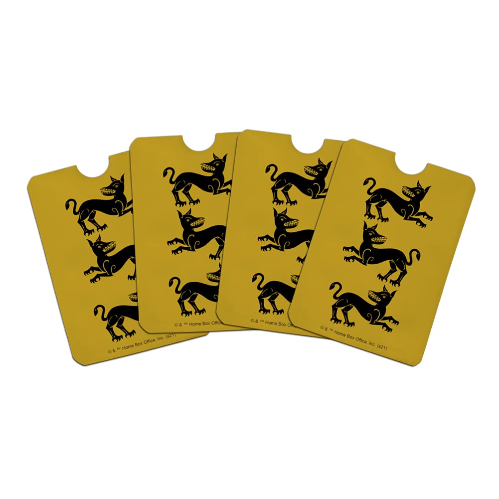 Game of Thrones Clegane Sigil RFID Blocking Credit Card Holder - Set of 4 Premium Metal Wallets for Contactless Protection | Perfect for Travel, Shopping & Daily Use to Prevent Digital Theft